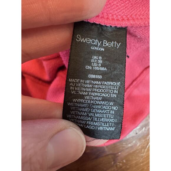 Sweaty Betty London pullover coral active sweater Sweatshirt women's Small - Picture 14 of 16